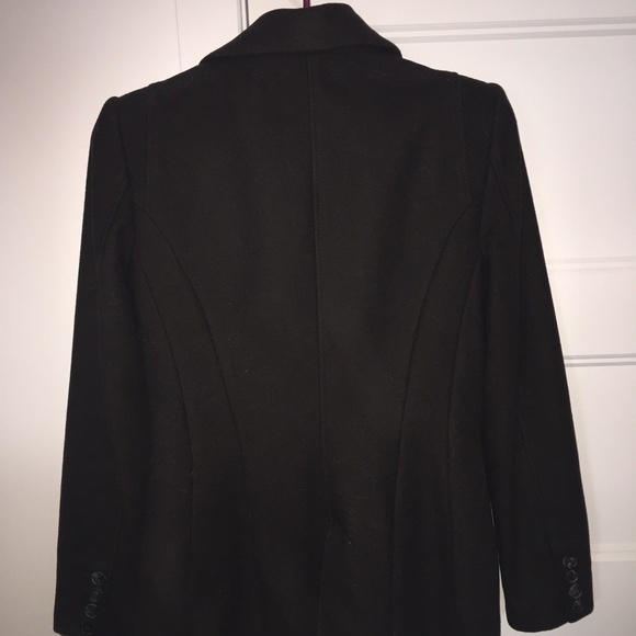 Wool green blazer with brown buttons - Picture 2 of 3